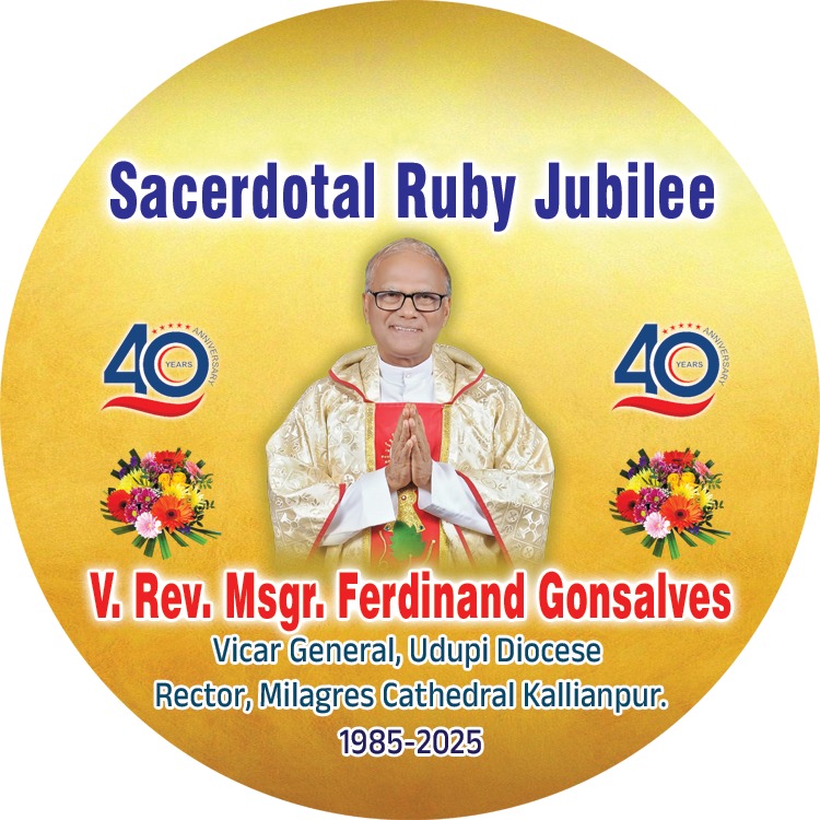 Congratulations to Msgr. Ferdinand Gonsalves on your Secordotal Ruby Jubilee