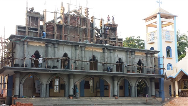 Work-in-progress @ Milagres Cathedral, Kallianpur