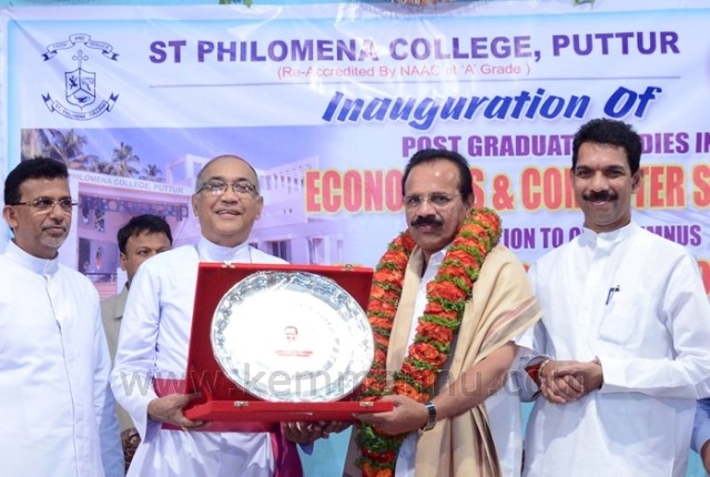 INAUGRATION OF P.G STUDIES IN COMPUTER SCIENCE AND ECONOMICS AND FELICITATION TO ALUMNUS at St. Philomena, Puttur.