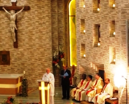 First mass at the St. Theresaâ€™s Chapel inside the newly built Parish Center, Abu Dhabi