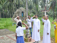 Independence Day at Kemmannu : Church, School, Panchayath, Saliath and Bus Stand - 2
