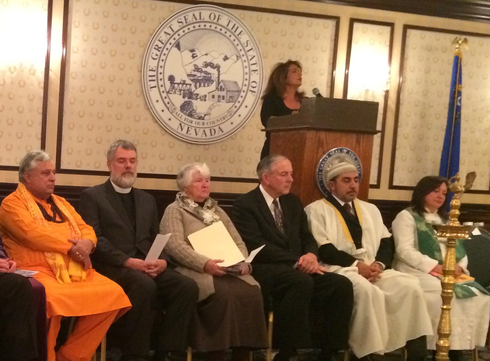 Multi-faith clergy pray at Nevada Governorâ€™s Mansion seeking Godâ€™s mercy on Ebola